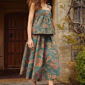 Hunter Bell Alexis Taffeta Skirt NWT